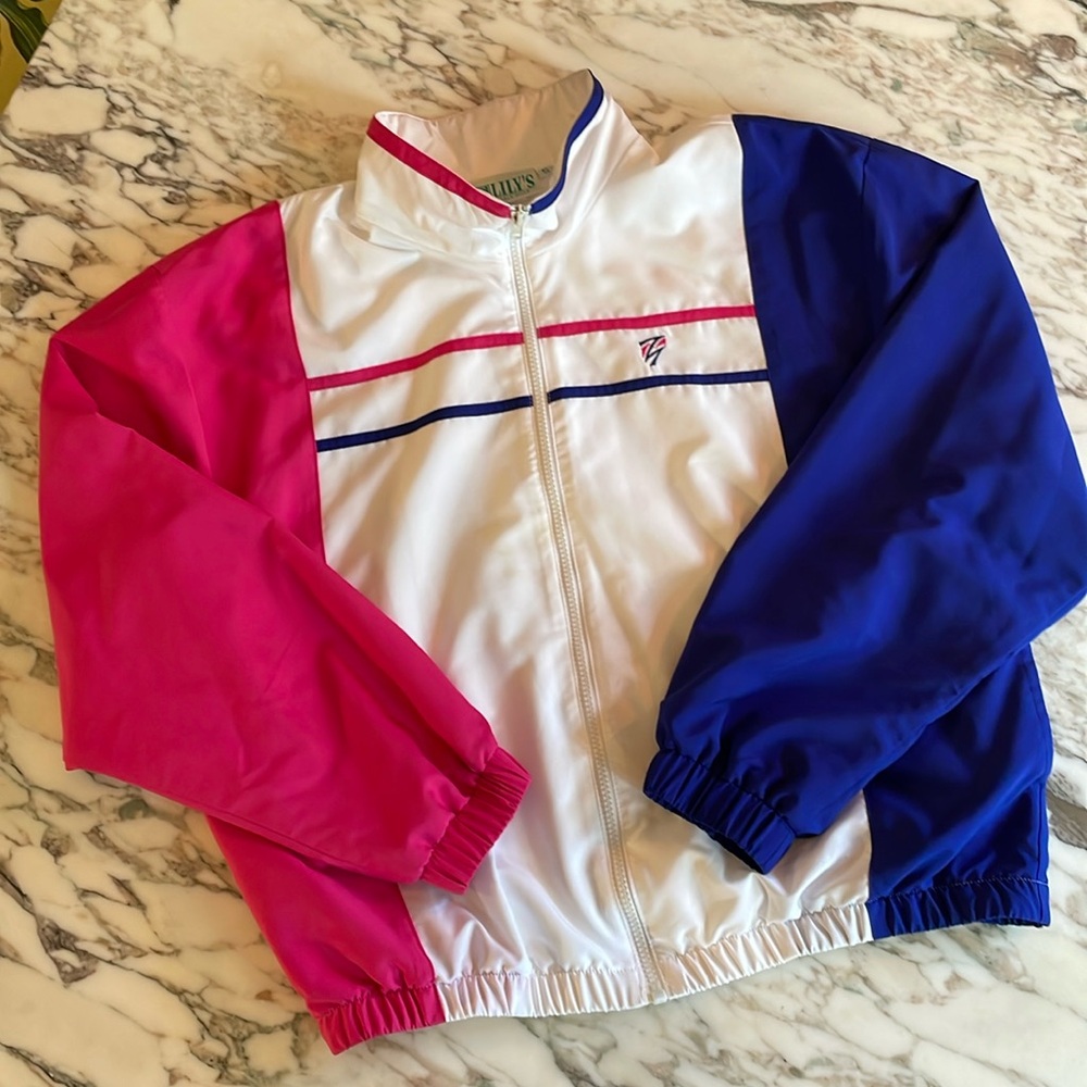 VTG Lilly’s of Beverly Hills Tennis warmup jacket sz S